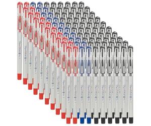 URBNLIVING Gel Pens Bulk Pack, 0.5mm Fine Tip, Smooth Gel Ink, Comfort Grip, Ideal for School, Office, Colour-Coding, Editing, Study & Daily Writing, 100 Pcs (Assorted Ink 60 Black, 20 Blue, 20 Red)