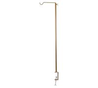 URBNLIVING Gold Metal Table Clamp Pole Hook - Adjustable Garden Lantern Hanger Stand for Outdoor, Patio, Party Decorations, Plant Hanger, Bird Feeder Rod (Set Of 1)