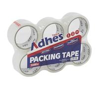 URBNLIVING Heavy Duty Clear Packing Tape - Extra Strong Adhesive for Boxes, Parcels, Shipping, Moving, and Storage - Durable, Reliable Sealing Rolls (Set Size - 6)