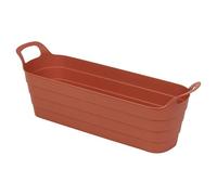 URBNLIVING Herb Pots with Handles Plastic Flexi Terracotta Garden Planter Flower Window Box 100% Recycled Farmhouse Patio Troughs Indoor Outdoor
