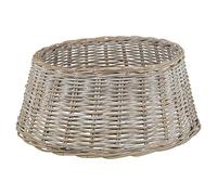 URBNLIVING Large Christmas Tree Wicker Skirts Natural Bamboo (Snowy White)