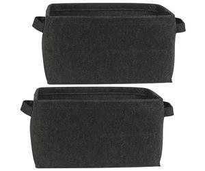 URBNLIVING Large Felt Storage Basket Closet Toy Hamper Laundry Bag Shelf Box Organiser Large Freestanding Storage (Pack of 1)