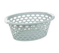 URBNLIVING Large Laundry Room Basket With Handles Storage Washing Bin Plastic 3 Styles (Teal, 26L With Holes)