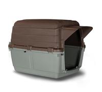 URBNLIVING Large Plastic Dog Kennel - Weatherproof Outdoor Pet House, Durable Plastic Garden Shelter for Dogs, Puppies & Pets - Large