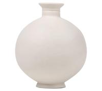 URBNLIVING Large Round Glass Opera Vase with Ceramic Matte Finish - Decorative Centerpiece for Living Room, Modern Rustic Home Decor, Perfect for Floral Arrangements and Bouquets