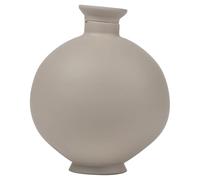 Urbn-Living Urbnliving 2.5L Grey Large Round Glass Opera Ball Vase Ceramic Look Ornament Living Room Home Decor