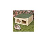 URBNLIVING Large Wooden Hedgehog House - 2-Room, Rainproof Shelter with Detachable Bitumen Roof for Outdoor Garden Habitat