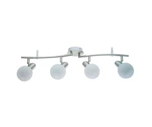 URBNLIVING LED Ceiling Spotlight Fixture, 6W E14 Dimmable Bulb Included, Modern Adjustable Wall & Ceiling Light for Living Room, Bedroom, Hallway - Warm White (4)