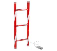 URBNLIVING LED Christmas Ladder Decoration 50cm - 21 Candy Cane Lights, Battery & Timer, Holiday Decor