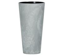 URBNLIVING Medium Tall Concrete Effect Flower Plant Pot Indoor Outdoor Garden Planters H48cm D 25cm (Concrete)