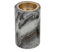 URBNLIVING Natural Marble Tea Light Candle Holder - Votive, Home Décor Centrepiece, Luxury Grey & Gold Gift - Set of 2-10cm