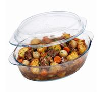 URBNLIVING Oval Glass Casserole Dish with Lid