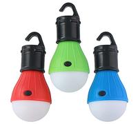 URBNLIVING Pack of 3 LED Battery Powered Colourful Flashing Light Bulb Lamps With Hooks