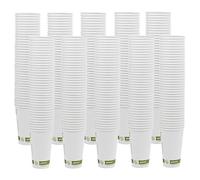 URBNLIVING Paper Coffee Cups 16oz White Disposable Cups - Leak Resistant Takeaway Cups for Hot or Cold Drinks Pack for Cafes, Events, Office
