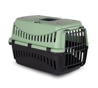URBNLIVING Pet Carrier (Ice Mint - 58x38x38cm) | Plastic Travel Carrier with Ventilation Slots, Secure Grill Door, Carry Handle, Easy Clean Design for Dogs, Cats & Small Pets