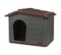 URBNLIVING Plastic Dog House for Small Medium Dogs, Durable Indoor Outdoor Pet Kennel Shelter, Easy Wipe Clean Surface, Air Ventilation, Lightweight, Portable, Weather-Resistant, 2 Sizes