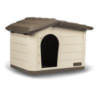 URBNLIVING Plastic Dog House for Small Medium Dogs, Durable Indoor Outdoor Pet Kennel Shelter, Easy Wipe Clean Surface, Air Ventilation, Lightweight, Portable, Weather-Resistant, 2 Sizes