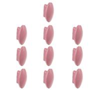 URBNLIVING Plastic Door Knobs Handles Drawer Cupboard Pull Furniture Cabinet Small Colour (10, Pink Plastic Oval)
