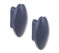 URBNLIVING Plastic Door Knobs Handles Drawer Cupboard Pull Furniture Cabinet Small Colour (2, Blue Plastic Oval)