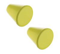 URBNLIVING Plastic Door Knobs Handles Drawer Cupboard Pull Furniture Cabinet Small Colour (2, Green Cone)