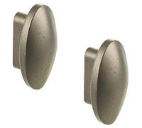 URBNLIVING Plastic Door Knobs Handles Drawer Cupboard Pull Furniture Cabinet Small Colour (2, Silver Plastic Oval)