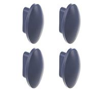 URBNLIVING Plastic Door Knobs Handles Drawer Cupboard Pull Furniture Cabinet Small Colour (4, Blue Plastic Oval)