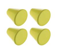 URBNLIVING Plastic Door Knobs Handles Drawer Cupboard Pull Furniture Cabinet Small Colour (4, Green Cone)