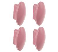 URBNLIVING Plastic Door Knobs Handles Drawer Cupboard Pull Furniture Cabinet Small Colour (4, Pink Plastic Oval)