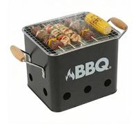 URBNLIVING Portable Charcoal BBQ Grill, Mini Compact Tabletop Barbecue Grill for Outdoor Cooking, Camping, Picnic, Garden and Travel Use, Durable Steel Churrasco Grill for Meat and Vegetables