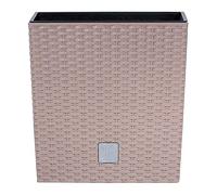 URBNLIVING Rattan Design Elegant Tall Large Plant Pot Flower Indoor Outdoor Garden Planters (Beige, Square Low 200mm)