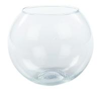 URBNLIVING Recycled Clear Glass Round Flower Pot Fish Bowl Vase Floral Display Centrepiece (Medium)