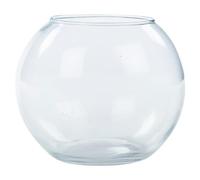 URBNLIVING Recycled Clear Glass Round Flower Pot Fish Bowl Vase Floral Display Centrepiece (Small)