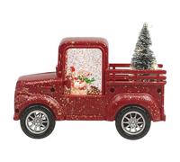 URBNLIVING Red Christmas Car Tree LED Light Up Santa/Snowman Truck Xmas Festive Decoration for Home, Garden, or Outdoor Display Battery Operated Holiday Decor Indoor H10cm x W16cm x D8cm