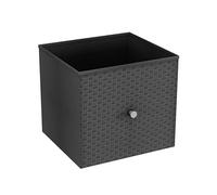URBNLIVING Set of 1/4/6 Foldable 27cm Woven Fabric Storage Cube Box Drawer Insert Basket with Handle - Multi Colourful Collapsible Toy Arts & Crafts Bins, Durable and Lightweight for Home Office
