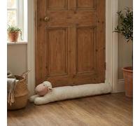 URBNLIVING Sheep Lamb Draught Excluder Door Stopper 90cm - Soft Animal Draft Guard for Doors, Windows & Floor Gaps