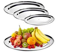 URBNLIVING Small Metal Oval Serving Tray