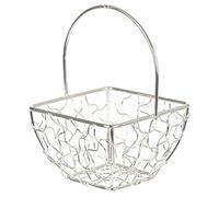 URBNLIVING Square Small Silver Wire Mesh Basket