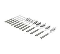 URBNLIVING Stainless Steel Cutlery Set of 12 Piece Knife Fork Spoon for Travel Camping Utensils in Holder Carry Case Box Portable Silverware Kit for Outdoor Dining and Picnics