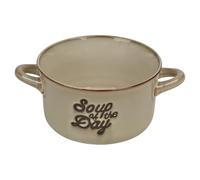 URBNLIVING Stoneware Soup & Cereal Bowls Set with Handles - 500ml Large Serving Dish - Durable Heat-Retaining Design - Blue, Green, Brown - Set of 3 or 6