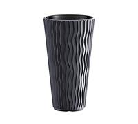 URBNLIVING Stunning Sandy Slim Large Plant Pot Flower Planters Indoor Outdoor Garden (Anthracite, 1)