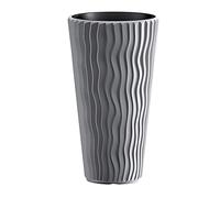 URBNLIVING Stunning Sandy Slim Large Plant Pot Flower Planters Indoor Outdoor Garden (Stone Grey, 1)
