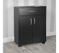 URBNLIVING Wooden Free Standing Storage Cabinet (Black)