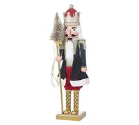 URBNLIVING Wooden Look Christmas Nutcracker Soldier Xmas Traditional Ornament Assorted Sizes (60cm, Green Tree)
