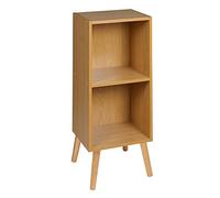 URBNLIVING Wooden Storage Cube Bookcase Scandinavian Style Legs Unit (Beech Bookcase, Beech Legs)