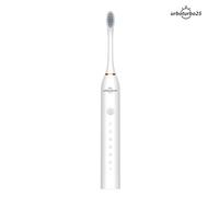 urboturbo25 X-3 Sonic Travel Electric Toothbrush for Adults and Kids, 3 Colours, Black White Pink, 30+ Day Battery, 4 Toothbrush Heads and 5 Modes, USB Rechargeable, Gentle Powerful Cleaning (White)