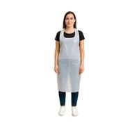 Urby Full Body Coverage Disposable Aprons For Adults. Plastic/poly Material.Good For Painting, Picnic Party,and Medical Uses, White 40pk, Regular