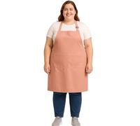 Urby Kitchen Cooking Aprons for Women with Pockets Plus Size, Ideal For XL XXL or Waist W38+. Extra Large and Long Also Fits Big and Tall Men, or Use As Full Coverage Apron. (Pink)