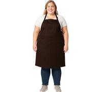 Urby Kitchen Cooking Aprons for Women with Pockets Plus Size, Ideal For XL XXL or Waist W38+. Extra Large and Long Also Fits Big and Tall Men, or Use As Full Coverage Apron. (Brown)