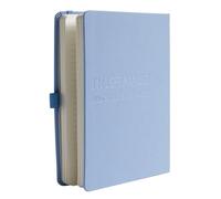 Urby Left Handed Journal w. Leather Cover. The Lefty Stuff Series. College Ruled Left Handed Notebooks, 200 Pages, 80GSM Premium Paper. US Letter Size. 11x8.5in. Baby Blue