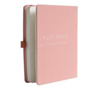 Urby Left Handed Journal w. Leather Cover. The Lefty Stuff Series. College Ruled Left Handed Notebooks, 200 Pages, 80GSM Premium Paper. US Letter Size. 11x8.5in. Light Pink